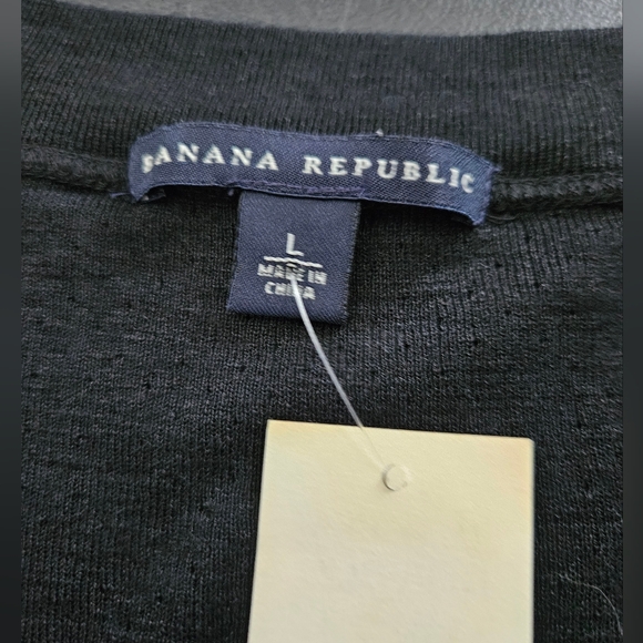 NWT - Silk Blend Banana Republic Black Jersey - Size L - Picture 5 of 8